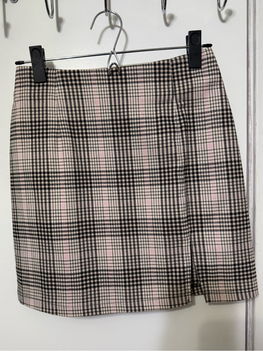 wild fable Pink and Black Plaid Mini Skirt